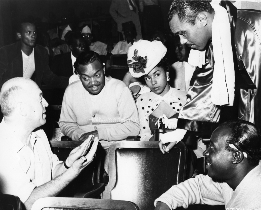 Carmen Jones 1954 Cast members with director Otto Preminger wm.jpg
